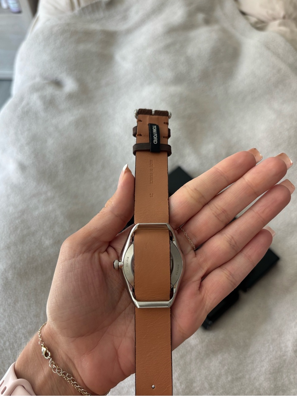 Tom Ford Brown Pony Hair Watch with Removable Band - Picture 2 of 9